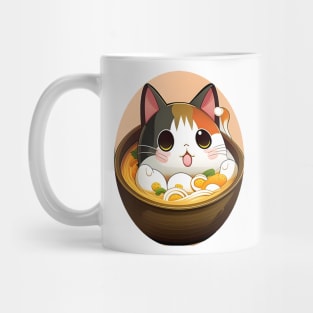 Vintage Kawaii Lucky Cat Ramen Bowl - Cat Lover Mug